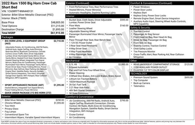 Used 2022 RAM 1500 Big Horn AWD/4WD image 4