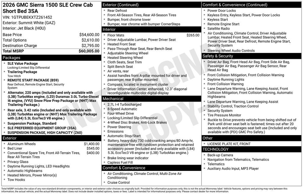 Used 2026 GMC Sierra 1500 SLE AWD/4WD image 6