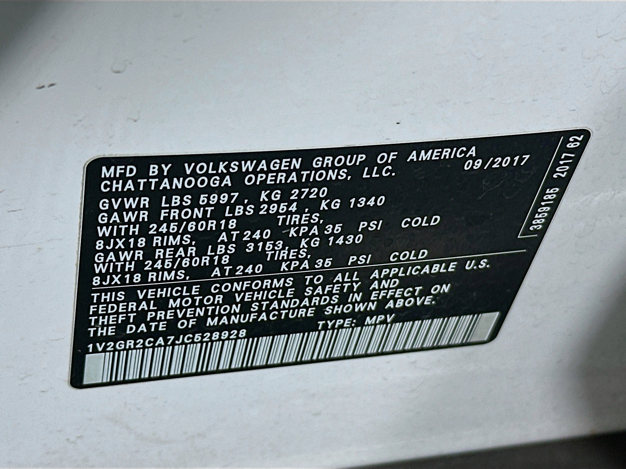 Used 2018 Volkswagen Atlas S image 12