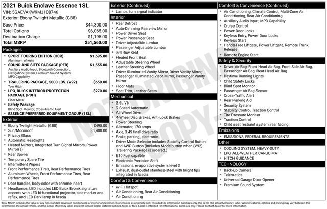 Used 2021 Buick Enclave Essence w/ Sport Touring Edition video 2