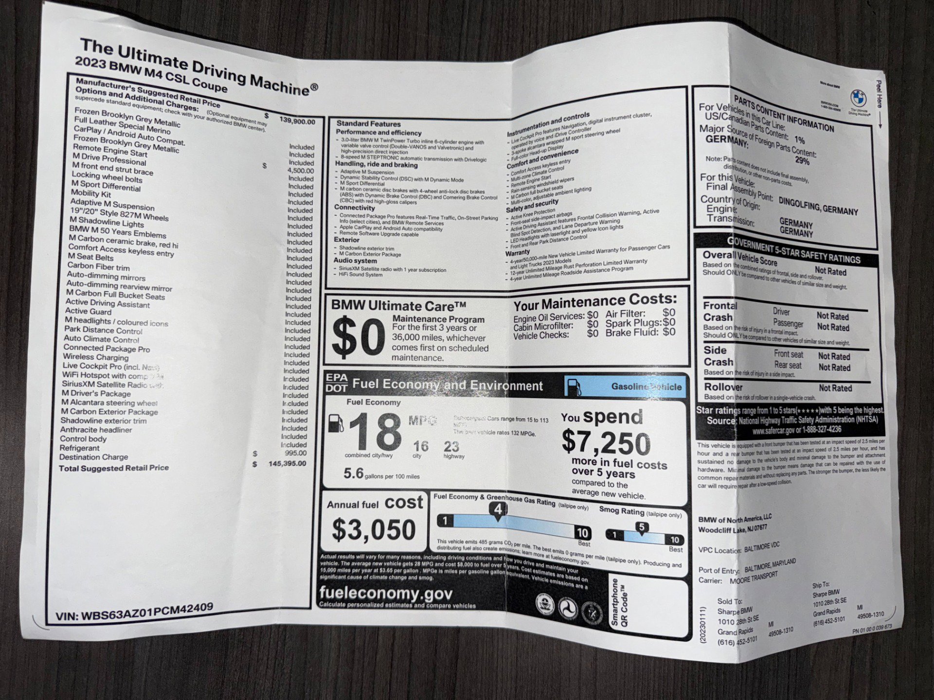 Used 2023 BMW M4 CSL image 46