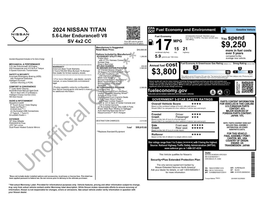 Used 2024 Nissan Titan SV w/ SV Bronze Edition Package image 36