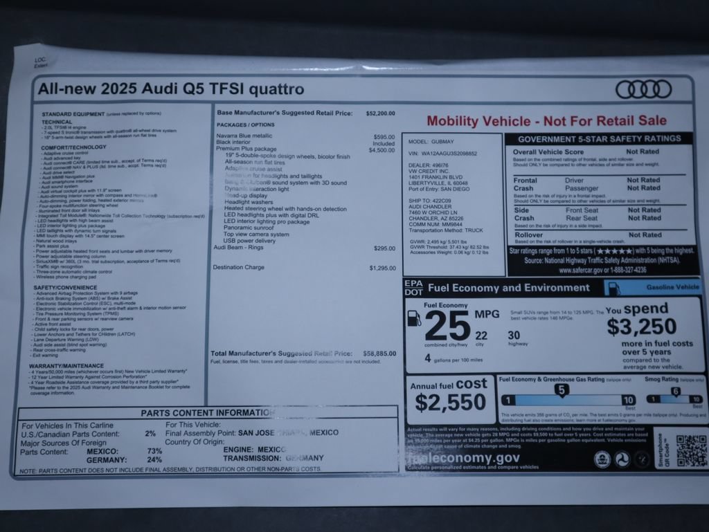 Used 2025 Audi Q5 Premium w/ Premium Plus AWD/4WD image 9