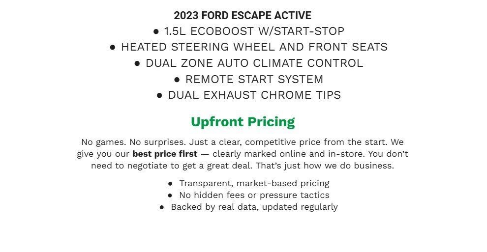 Certified 2023 Ford Escape Active AWD/4WD image 2