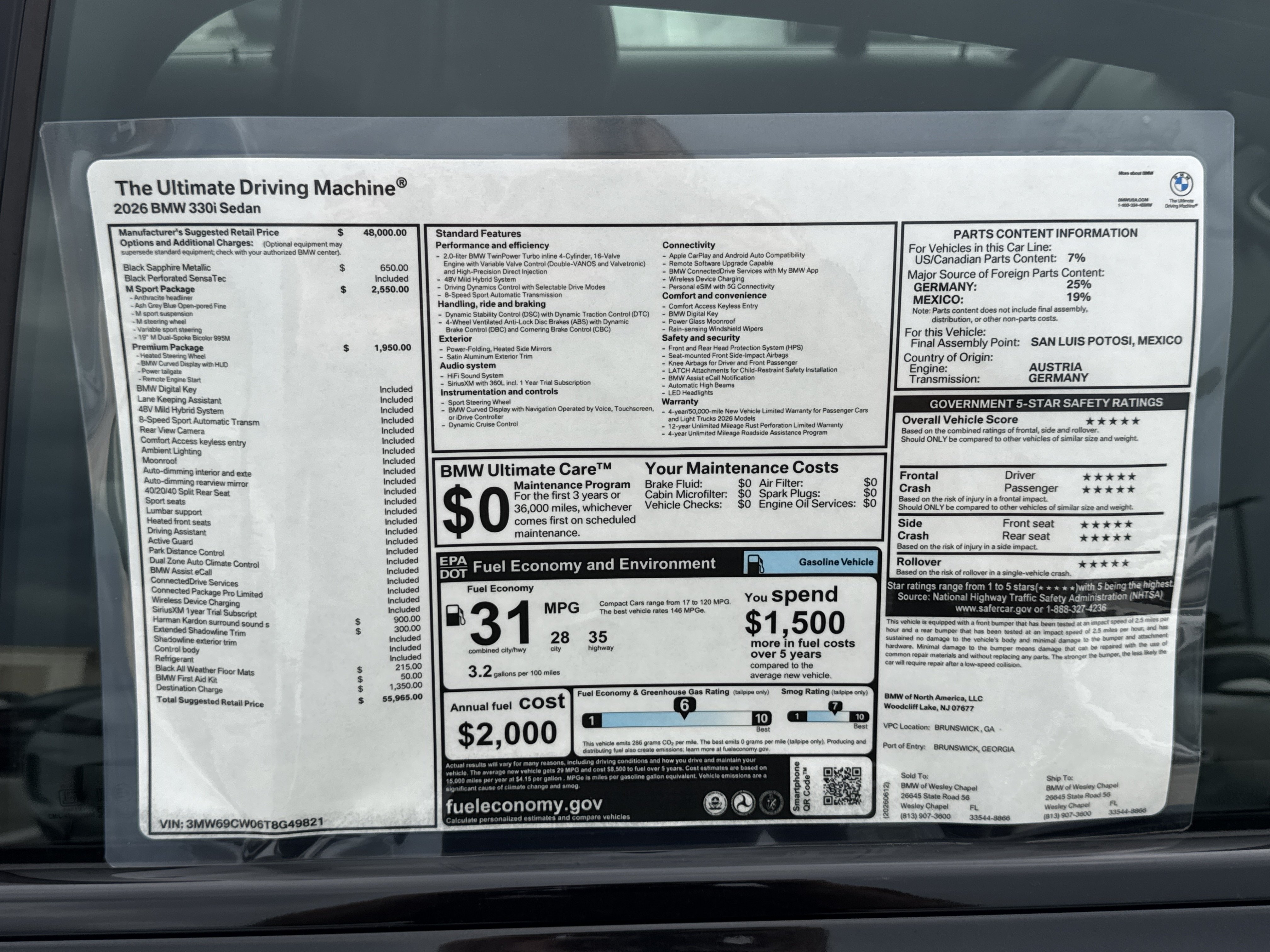 New 2026 BMW 330i Sedan w/ M Sport Package RWD image 26