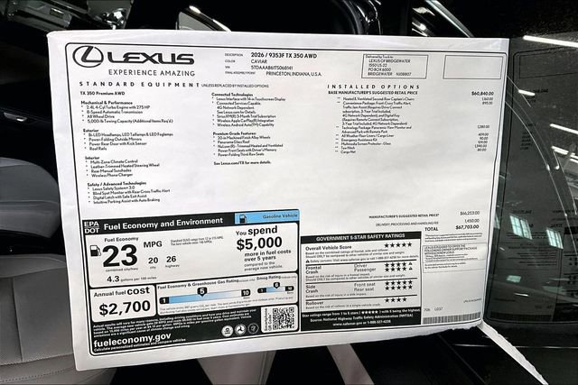 New 2026 Lexus TX 350 AWD image 13