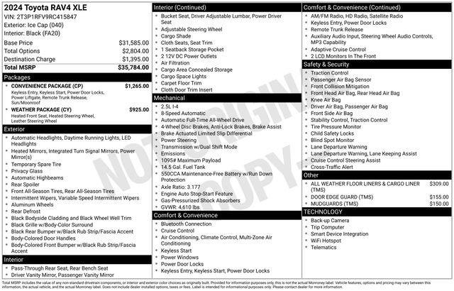 Certified 2024 Toyota RAV4 XLE w/ Convenience Package AWD/4WD image 14