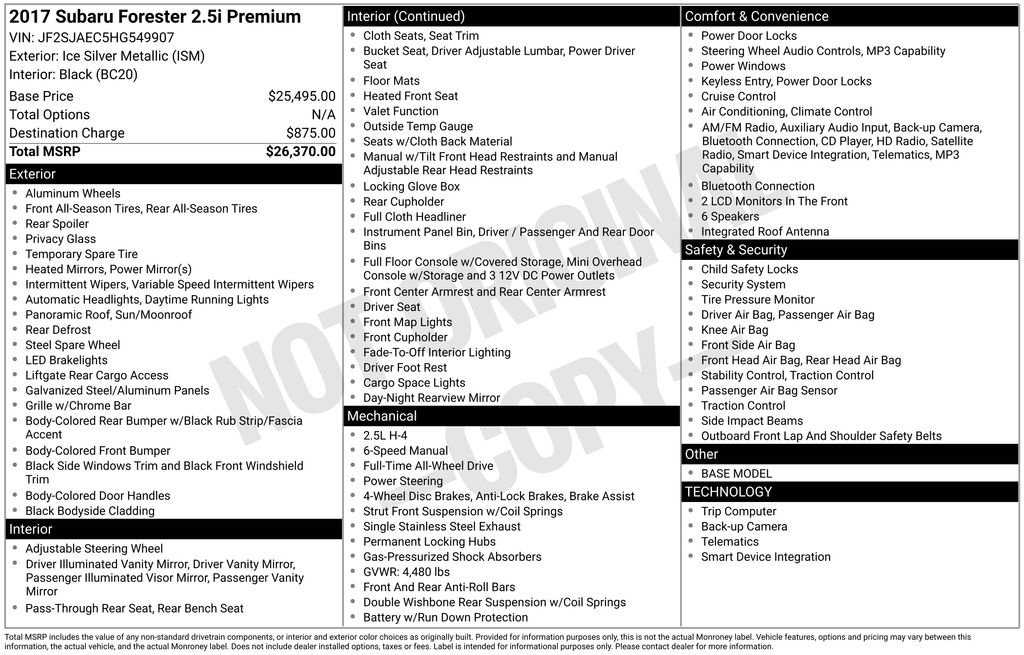 Used 2017 Subaru Forester 2.5i Premium AWD/4WD image 46