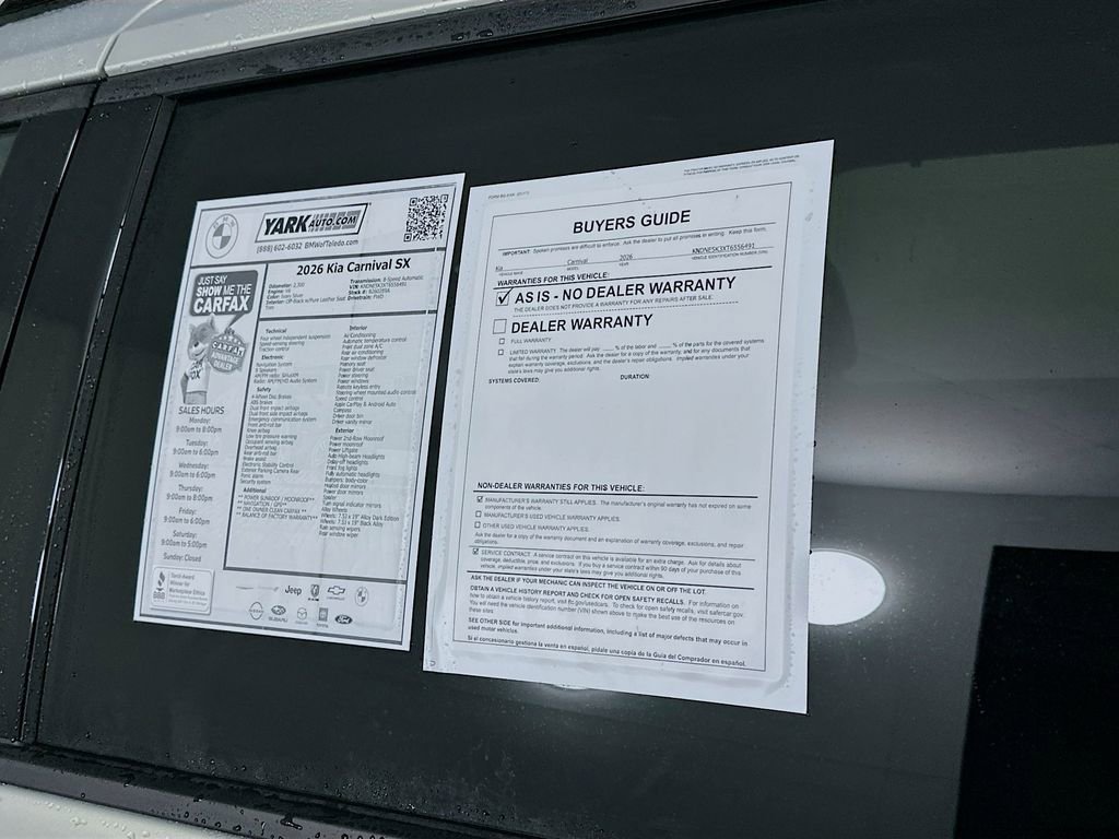 Used 2026 Kia Carnival SX w/ SX Dark Edition Package image 12