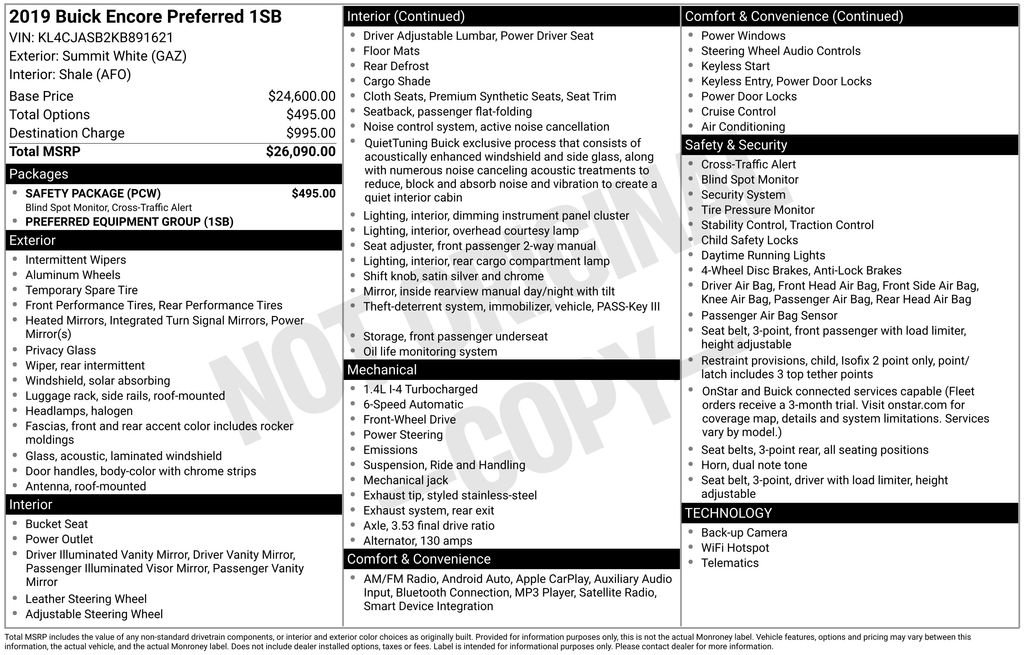 Used 2019 Buick Encore Preferred w/ Safety Package image 32
