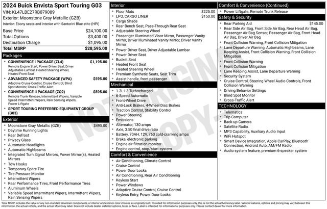 Used 2024 Buick Envista Sport Touring w/ Convenience I Package FWD image 24