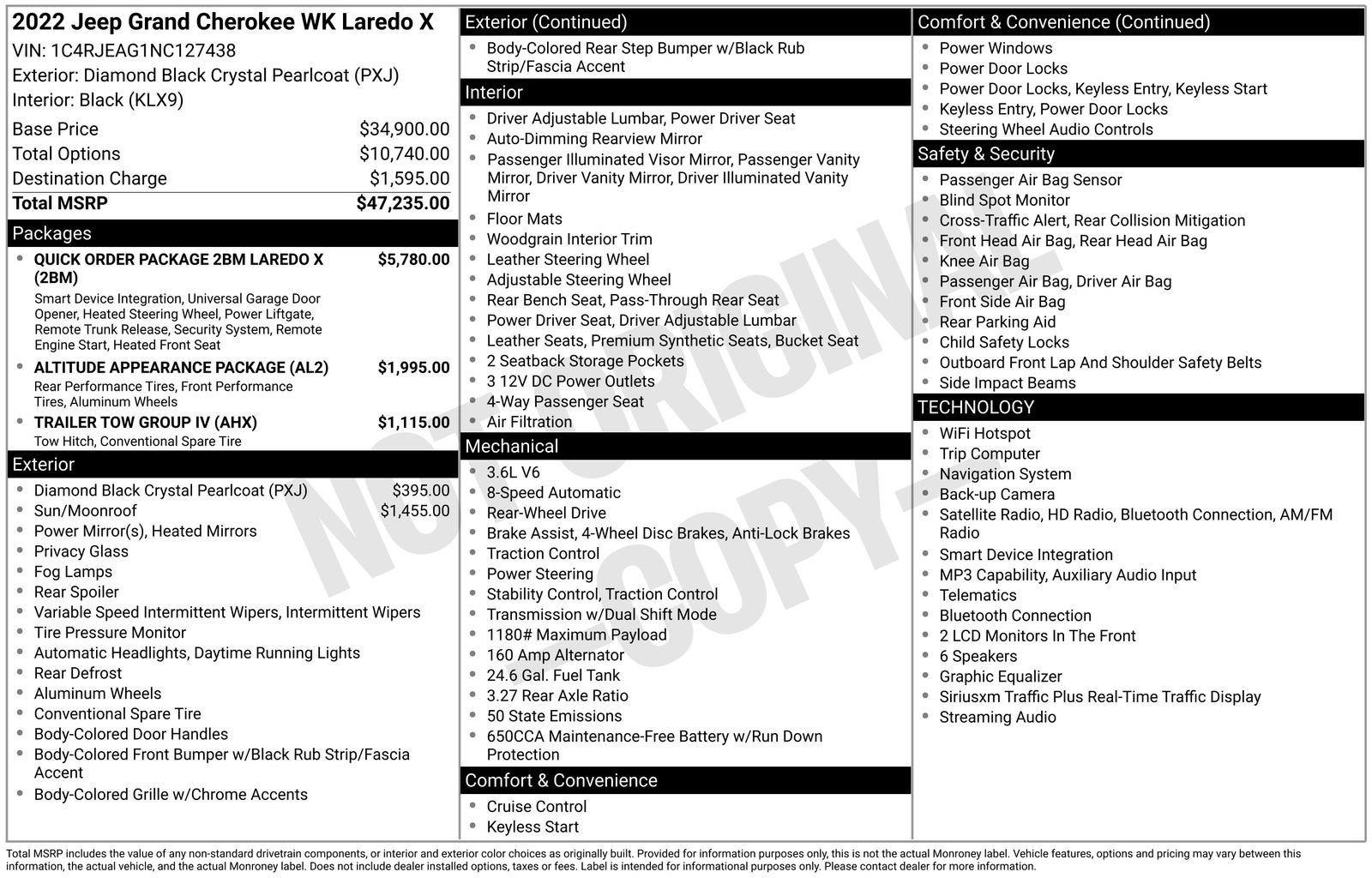 Used 2022 Jeep Grand Cherokee Laredo X RWD image 42