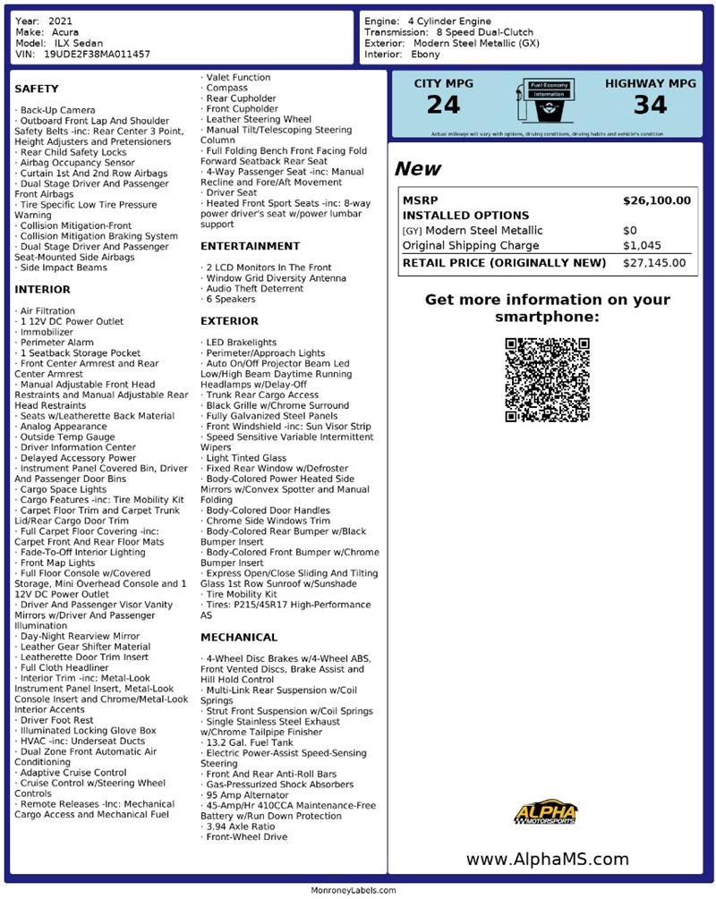 Used 2021 Acura ILX image 3