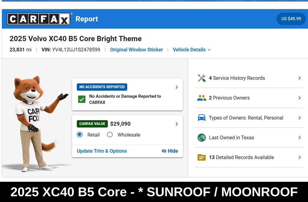 Used 2025 Volvo XC40 B5 Core AWD/4WD image 9