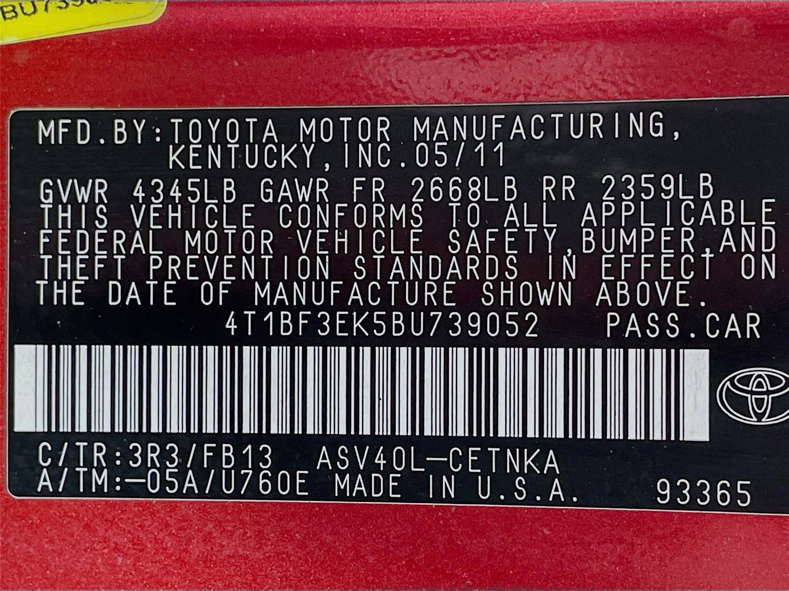 Used 2011 Toyota Camry LE FWD image 30