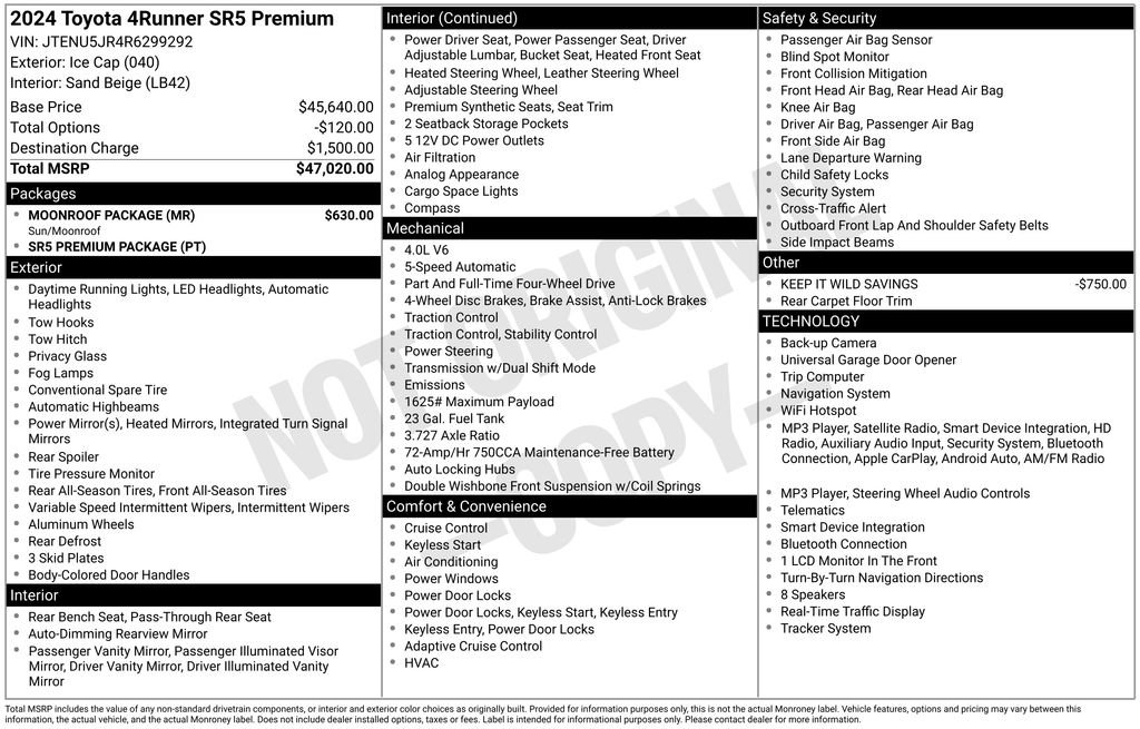 Used 2024 Toyota 4Runner SR5 Premium w/ Moonroof Package AWD/4WD image 11