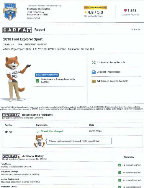 Used 2018 Ford Explorer Sport AWD/4WD image 5