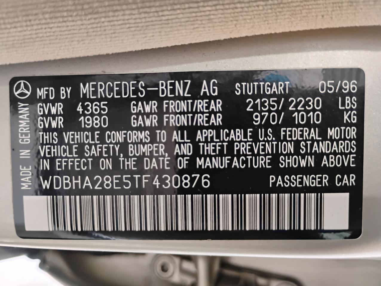 Used 1996 Mercedes-Benz C 280 Sedan image 60