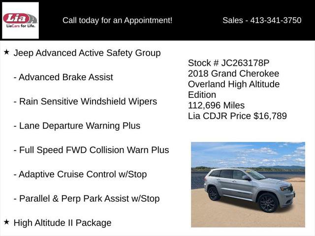 Certified 2018 Jeep Grand Cherokee High Altitude AWD/4WD image 26