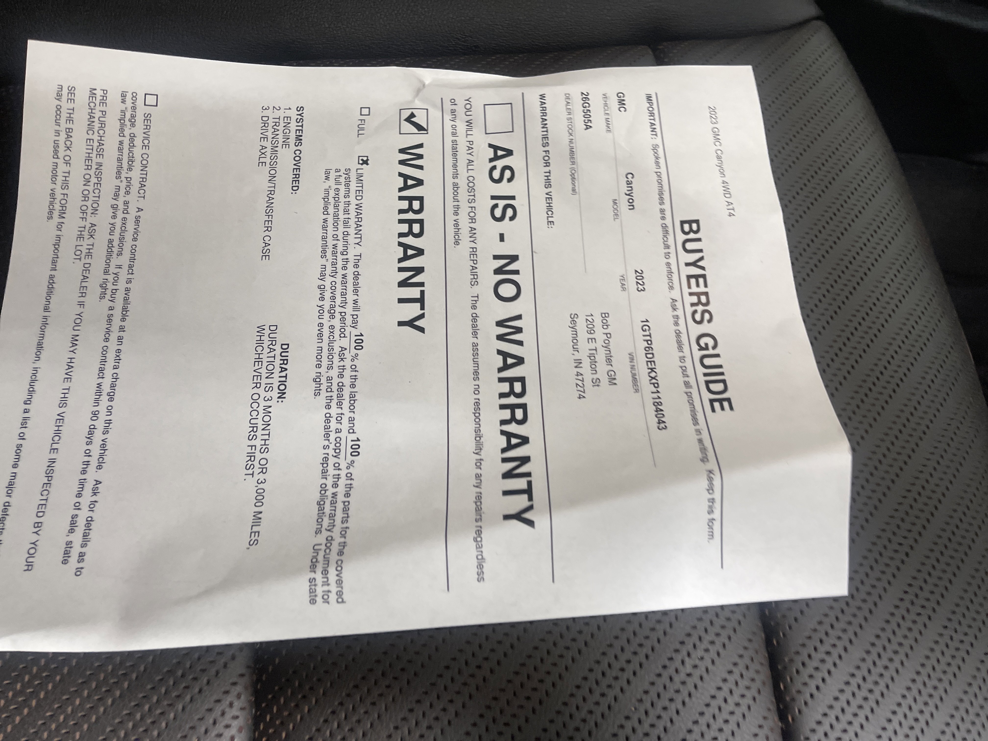 Used 2023 GMC Canyon AT4 w/ AT4 Premium Package image 26