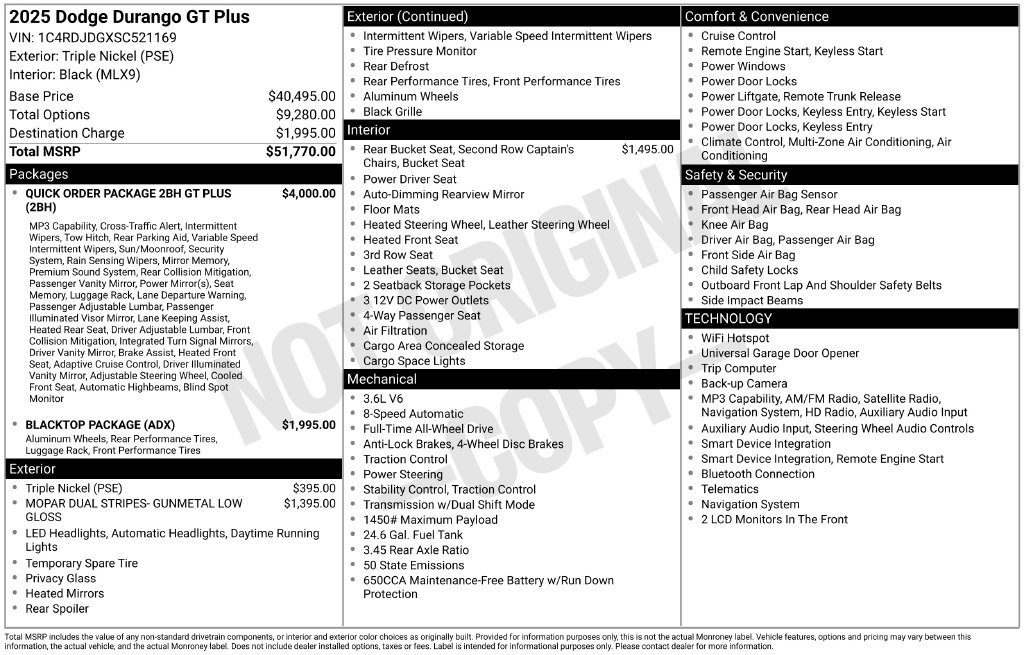 Certified 2025 Dodge Durango GT AWD/4WD image 13