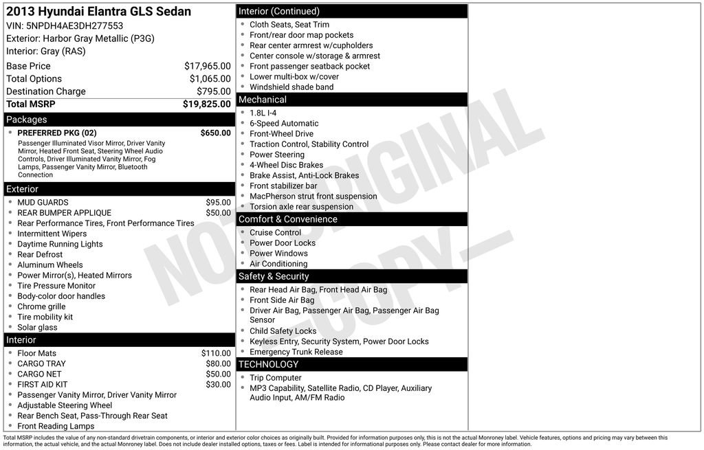 Used 2013 Hyundai Elantra GLS w/ Preferred Pkg FWD image 3
