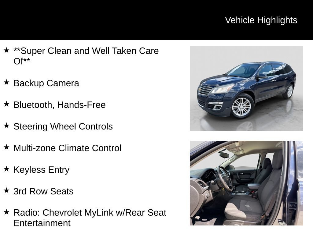 Used 2015 Chevrolet Traverse LT w/ Traveler's Package FWD image 26