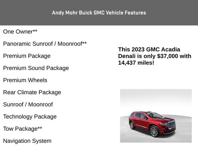 Used 2023 GMC Acadia Denali w/ Denali Ultimate Package AWD/4WD image 12