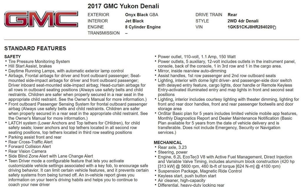 Used 2017 GMC Yukon Denali w/ Open Road Package image 18