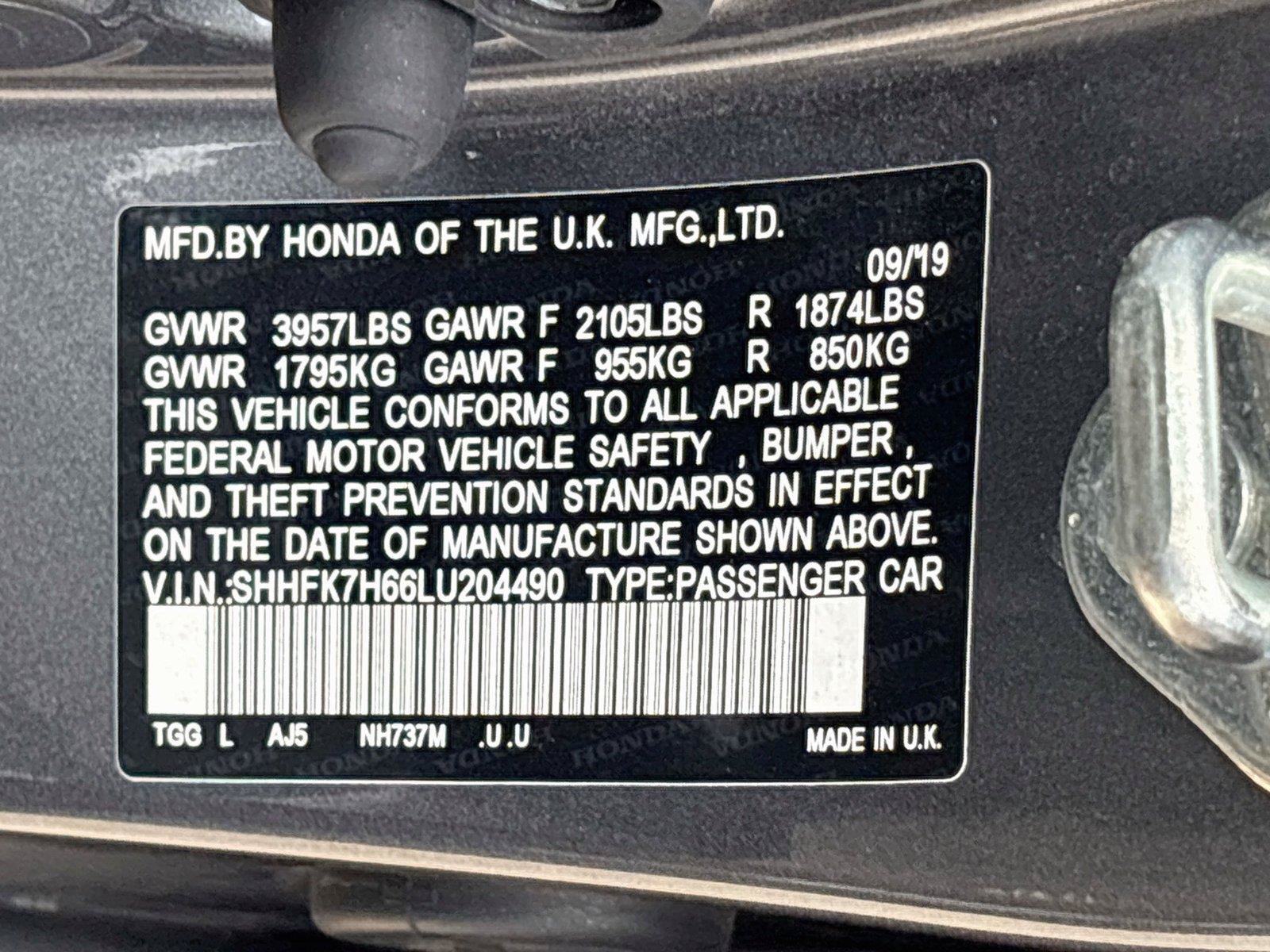 Used 2020 Honda Civic EX image 31
