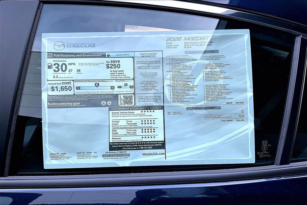 New 2026 MAZDA MAZDA3 s FWD image 13