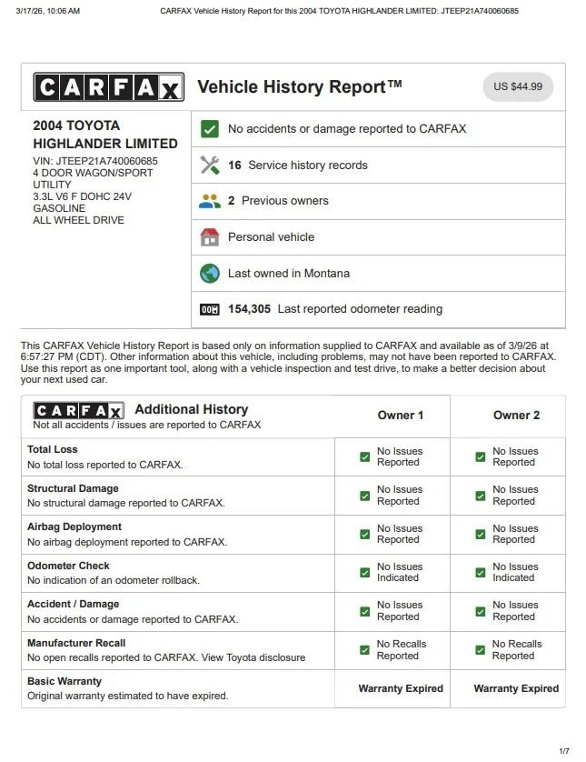 Used 2004 Toyota Highlander 4WD V6 image 20