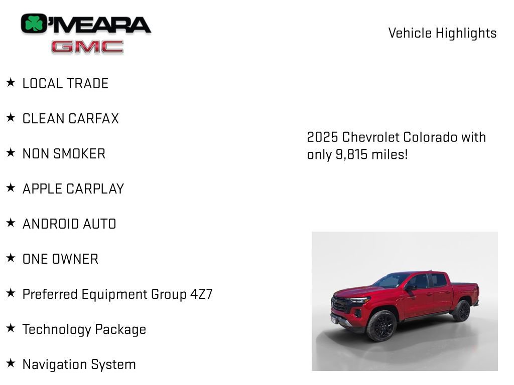 Used 2025 Chevrolet Colorado Z71 w/ Technology Package AWD/4WD image 8
