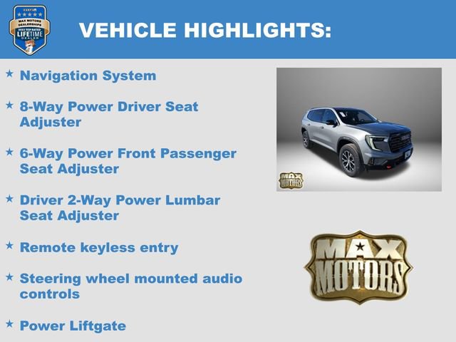 New 2026 GMC Acadia AT4 w/ LPO, Floor Liner Package AWD/4WD image 6