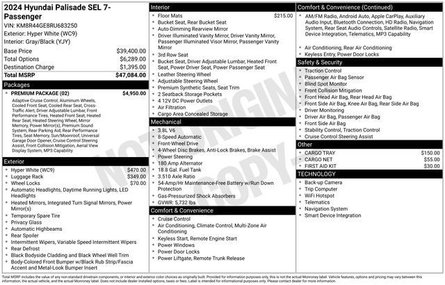 Used 2024 Hyundai Palisade SEL w/ Premium Package FWD image 5