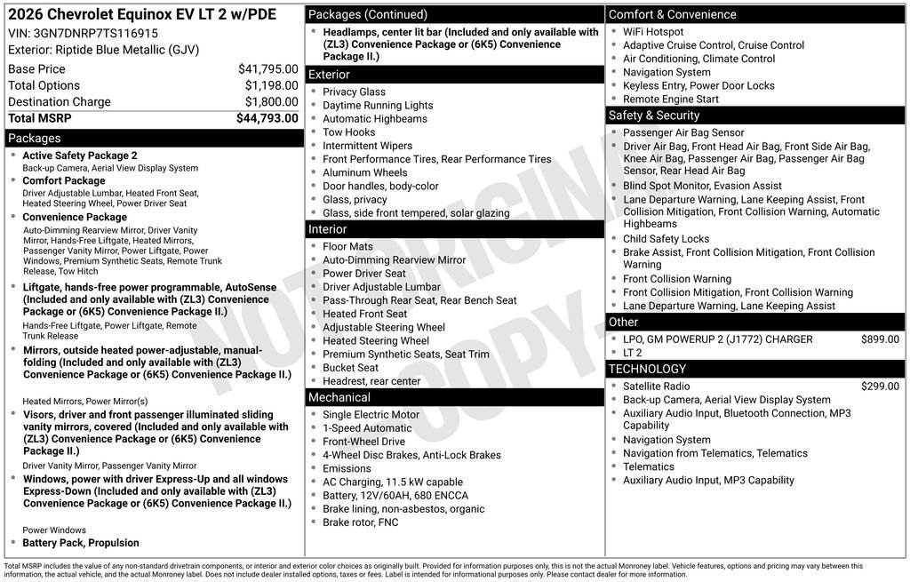 New 2026 Chevrolet Equinox EV LT FWD image 10