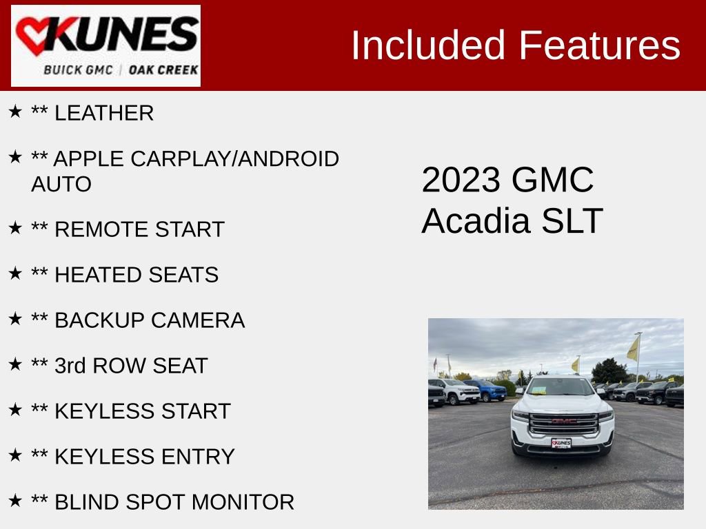 Used 2023 GMC Acadia SLT image 2