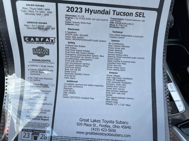 Used 2023 Hyundai Tucson SEL image 18