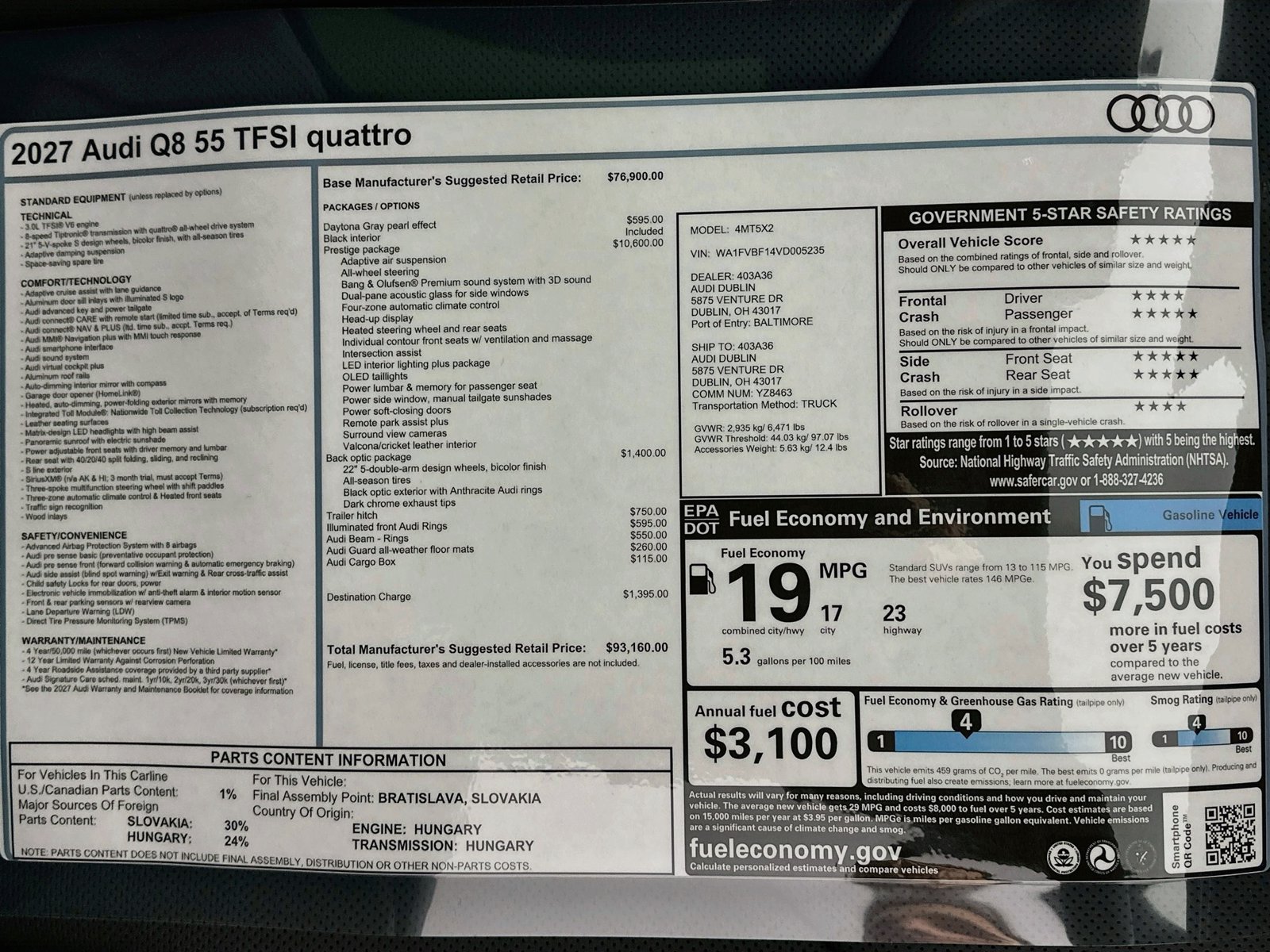 New 2027 Audi Q8 Prestige AWD/4WD image 48
