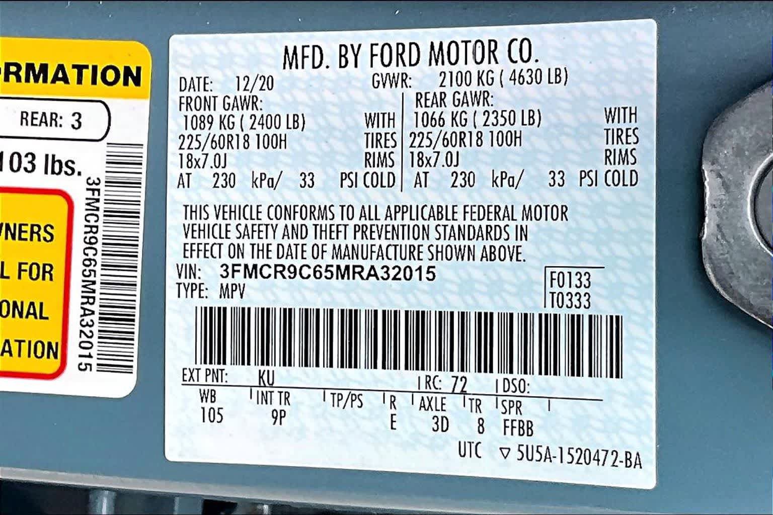 Used 2021 Ford Bronco Sport Outer Banks AWD/4WD image 21