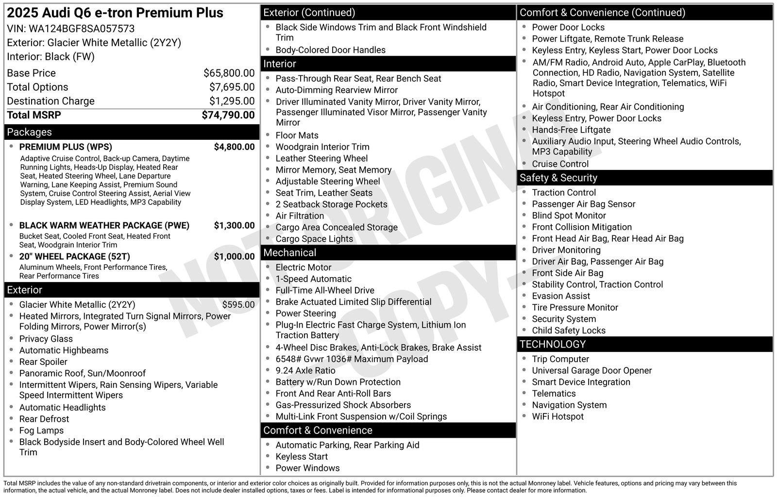 Certified 2025 Audi Q6 e-tron Premium Plus w/ Premium Plus image 34