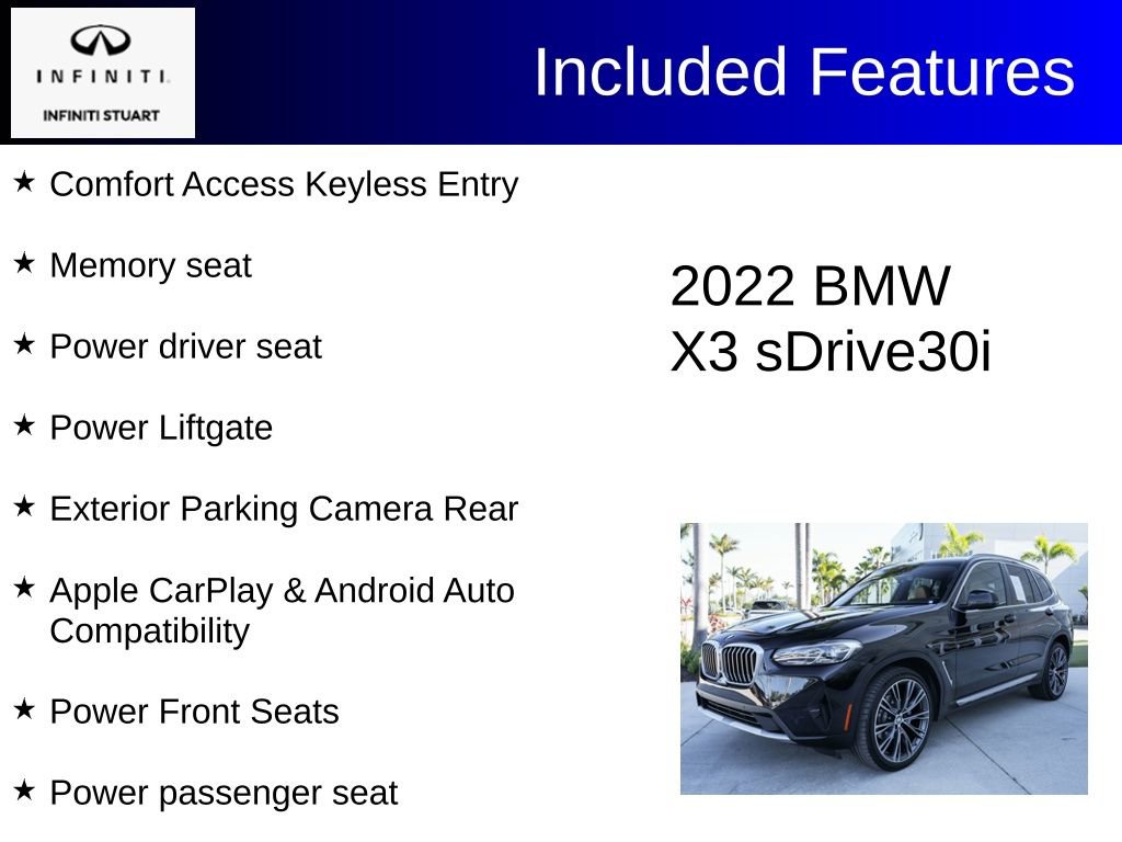 Used 2022 BMW X3 sDrive30i image 3