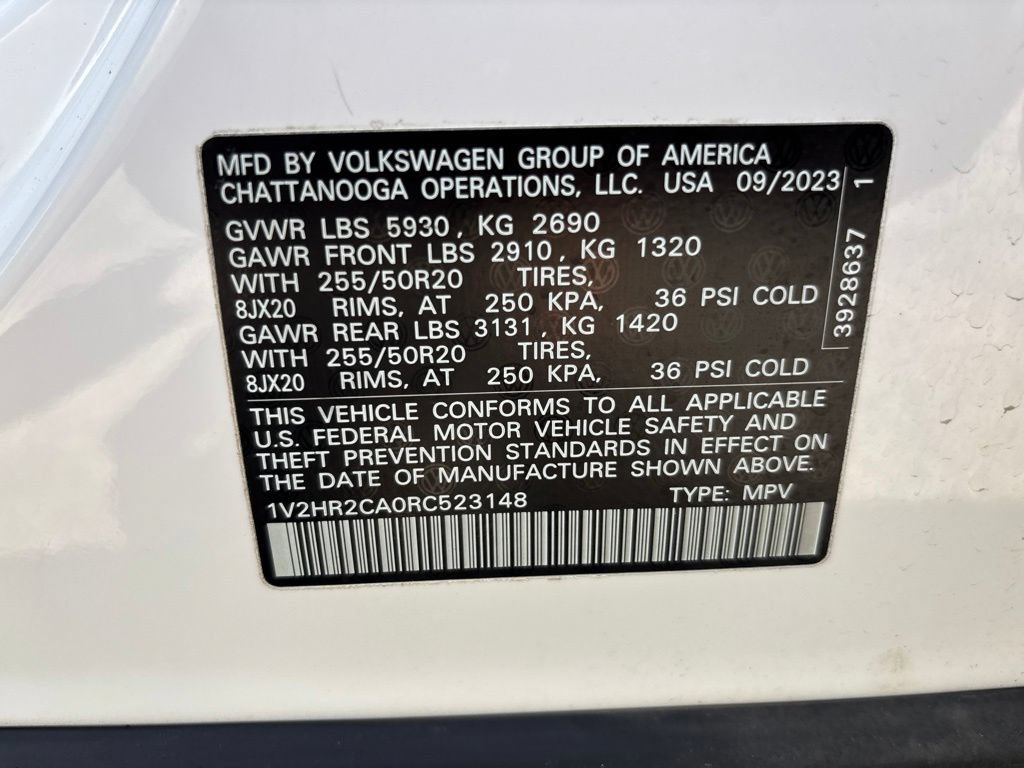 Used 2024 Volkswagen Atlas SE AWD/4WD image 10