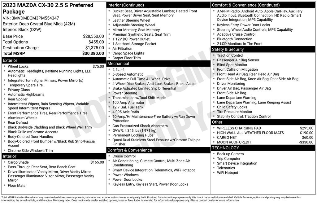 Used 2023 MAZDA CX-30 AWD 2.5 S w/ Preferred Package image 38