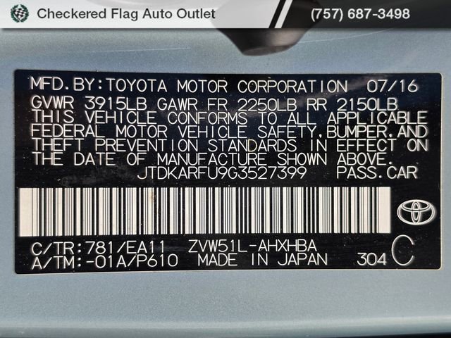 Used 2016 Toyota Prius Four Touring w/ Premium Convenience Package FWD image 22