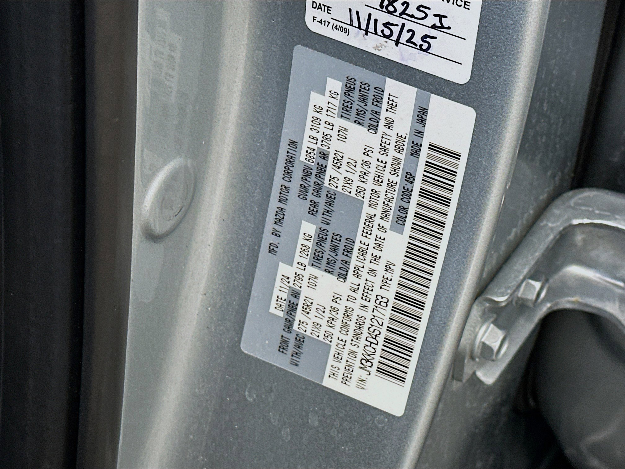 Used 2025 MAZDA CX-90 3.3 Turbo w/ Premium Sport Pkg image 12