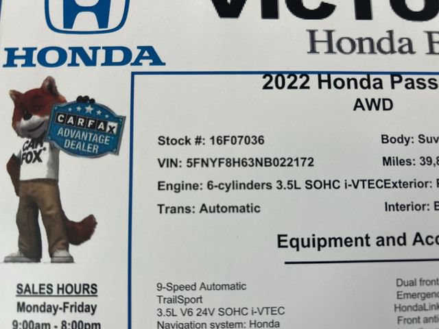 Used 2022 Honda Passport TrailSport image 35