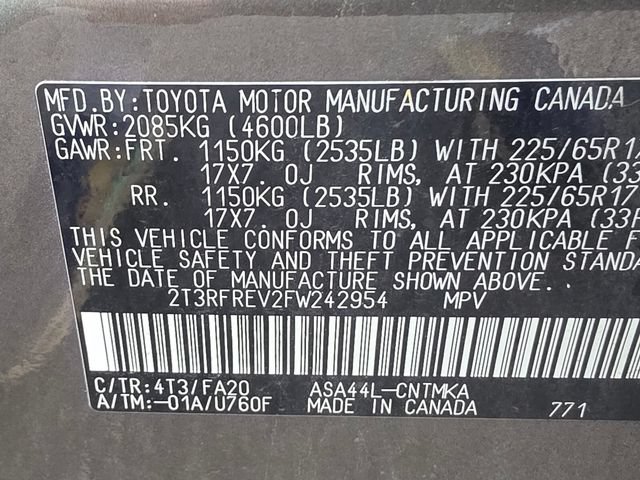Used 2015 Toyota RAV4 XLE AWD/4WD image 15
