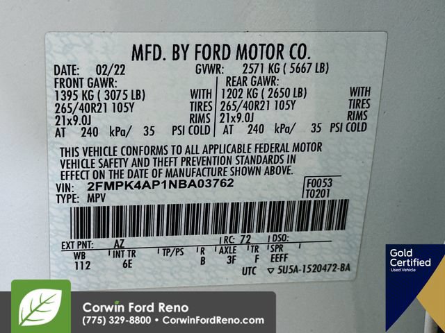 Certified 2022 Ford Edge ST w/ Equipment Group 401A AWD/4WD image 38