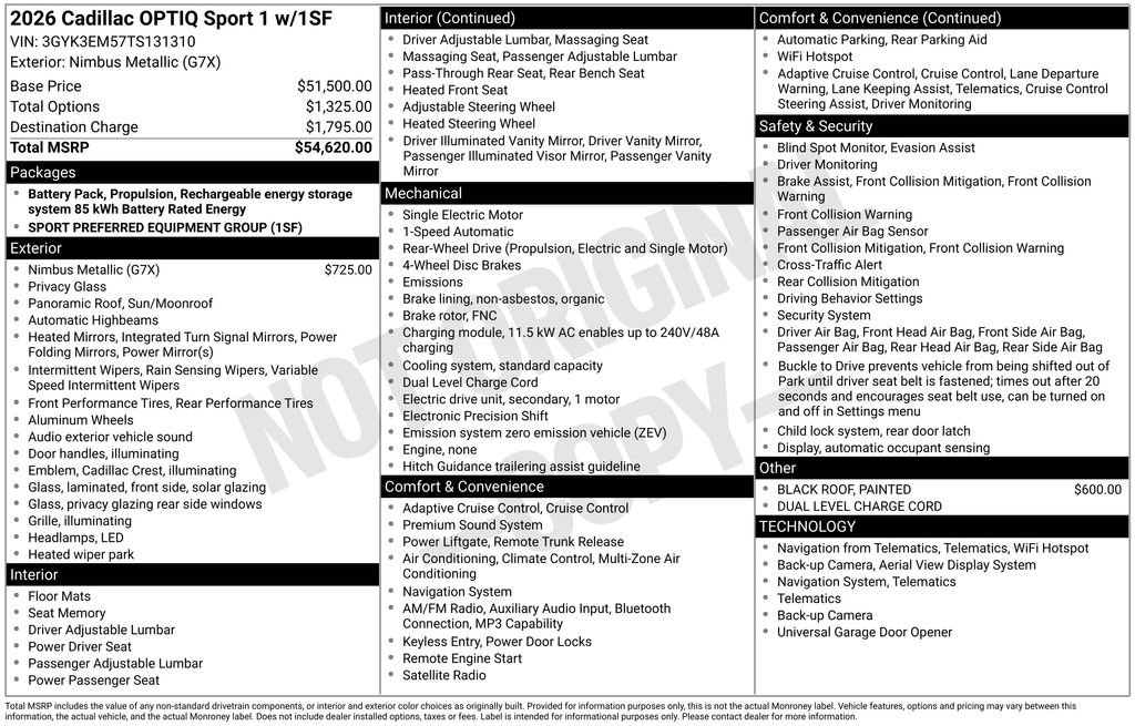 Certified 2026 Cadillac Optiq Sport 1 RWD image 10